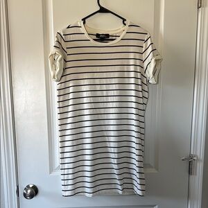 Lulus Women's Striped Dress - black and off white